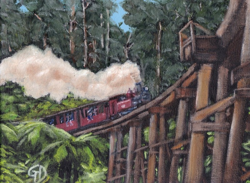 Puffing Billy.jpg - Puffing Billy Water-soluble oil on canvas, 9 x 12" (23 x 31 cm) Completed April 2017